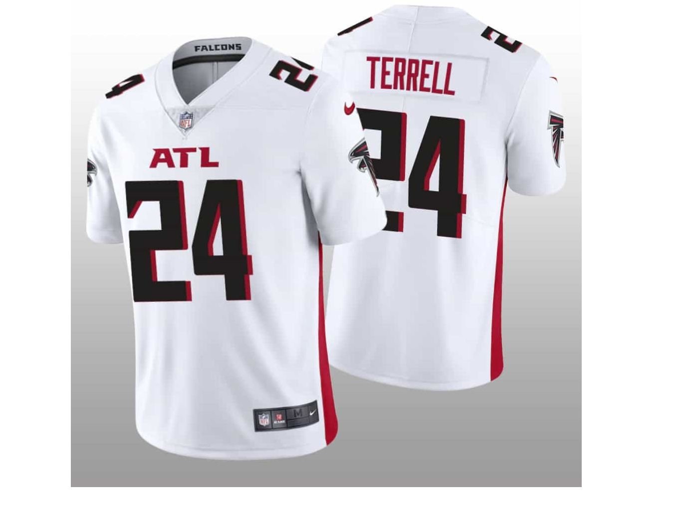 Men Atlanta Falcons #24 AJ Terrell Jr Nike White Player Game NFL Jersey
